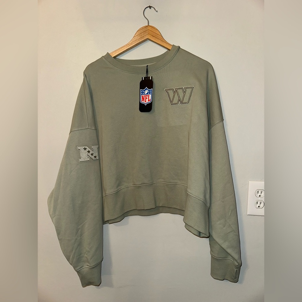 Women's Washington Commanders Light Green Neutral Pullover Sweatshirt